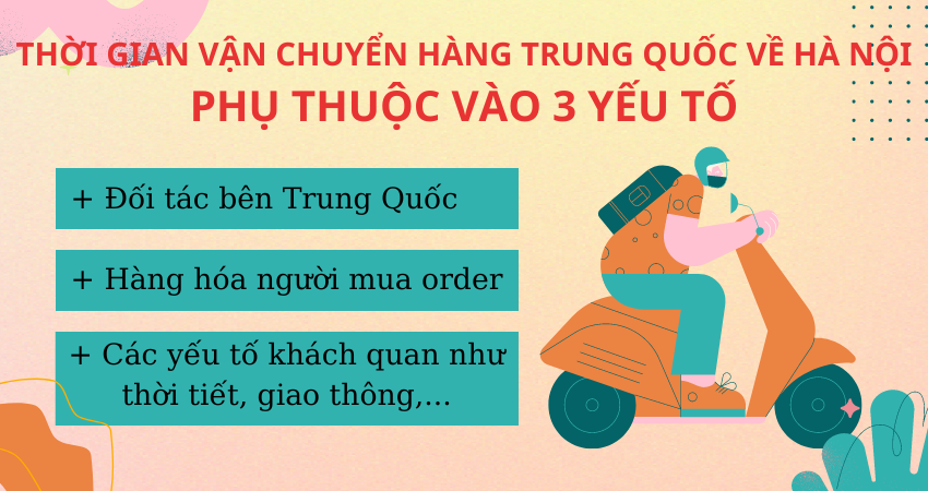 Thời gian vận chuyển hàng Trung Quốc về Hà Nội 