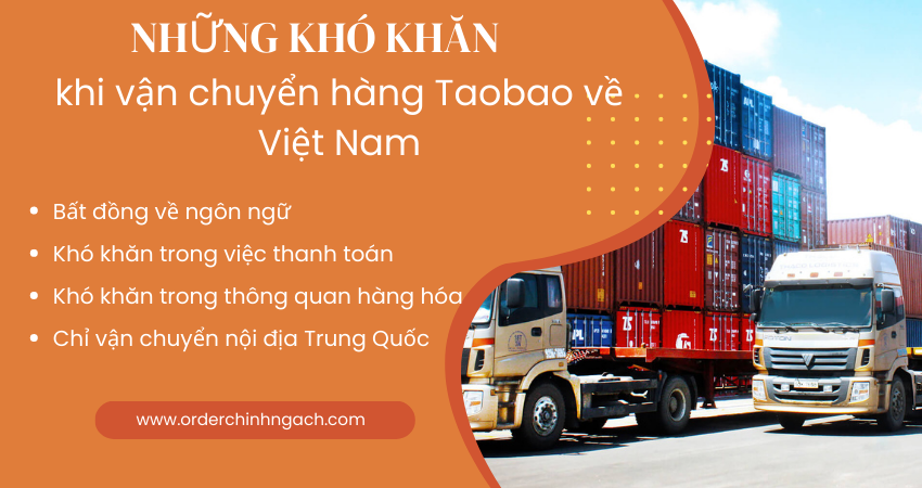 Những khó khăn khi vận chuyển hàng Taobao về Việt Nam