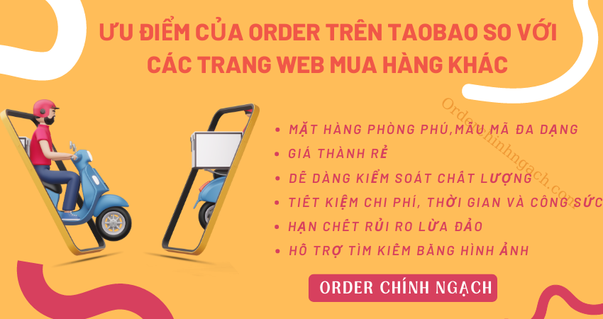 Ưu điểm của order trên Taobao so với các trang web mua hàng khác