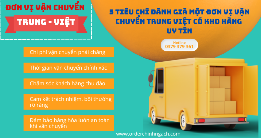 5 tiêu chí đánh giá một đơn vị vận chuyển Trung Việt có kho hàng uy tín